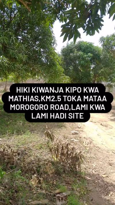 Plot for sale at Mawasiliano, Morogoro