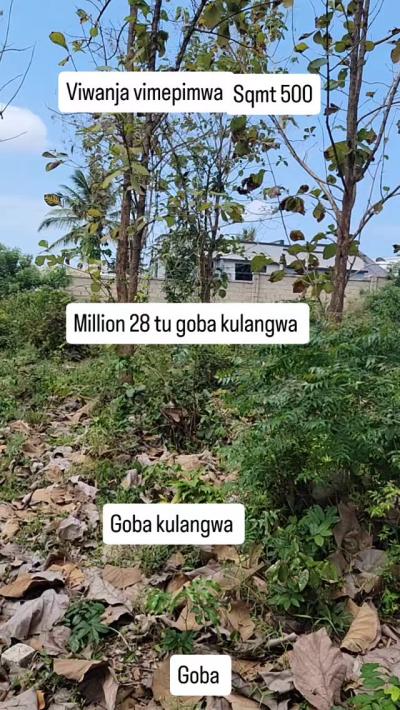 Plots for sale at Goba, Dar Es Salaam