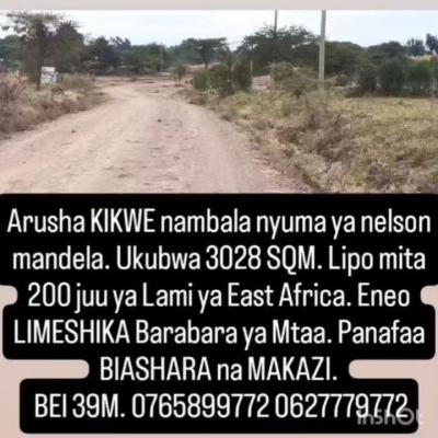 Plot for sale at Kikwe, Arusha