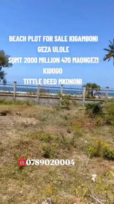 Plot for sale at Kigamboni, Dar Es Salaam