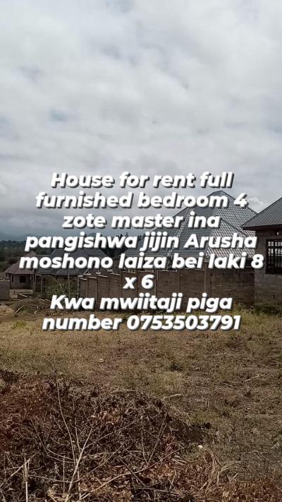 Nyumba (Furnished) ya vyumba vinne inapangishwa Moshono, Arusha