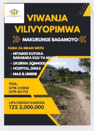 Plots for sale at Bagamoyo, Mbeya