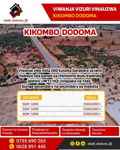 Plots for sale at Kikombo, Dodoma