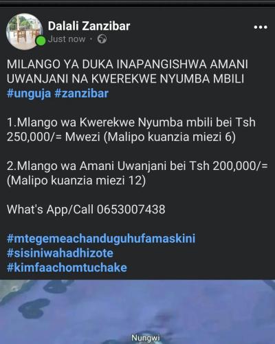 Nyumba inapangishwa Amani, Tanga