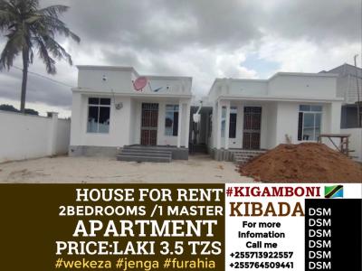 Nyumba/Apartment ya vyumba viwili inapangishwa Kibada, Dar Es Salaam